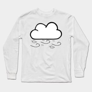 Windy Cloud Pattern Long Sleeve T-Shirt